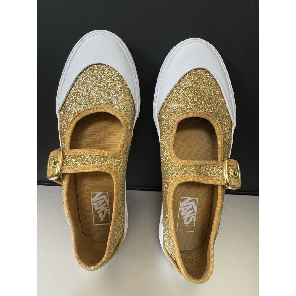 Vans Mary Jane Gold Glitter Sparkle Youth 3